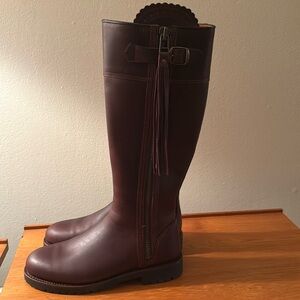 Penelope Chilvers Tall Tassel Boot Conker Brown Leather Size 38